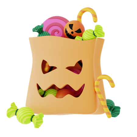 Halloween Candy Bag  3D Icon