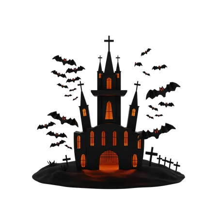 Casa do dia das bruxas  3D Icon