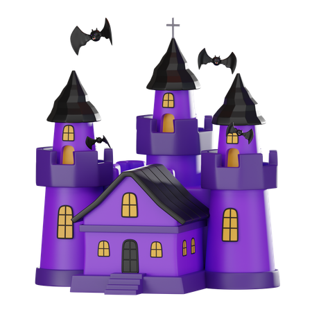 Halloween castle  3D Icon