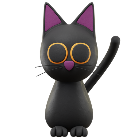 Halloween Cat  3D Icon