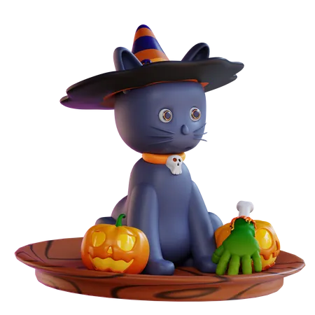 Halloween Cat  3D Icon