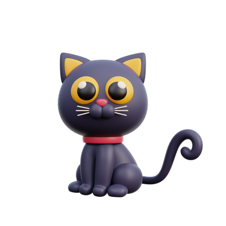 Halloween Cat  3D Icon