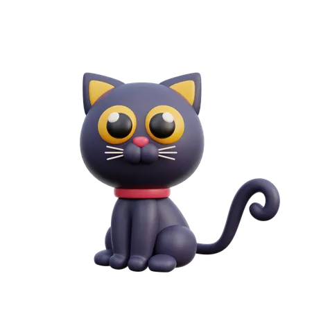 Halloween Cat  3D Icon