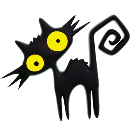 Halloween Cat  3D Icon