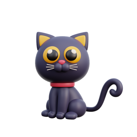 Halloween Cat  3D Icon