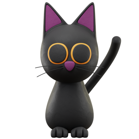 Halloween Cat  3D Icon