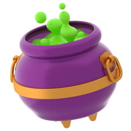 Halloween Cauldron  3D Icon