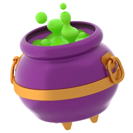 Halloween Cauldron  3D Icon