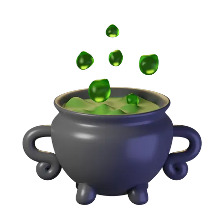 Halloween Cauldron  3D Icon