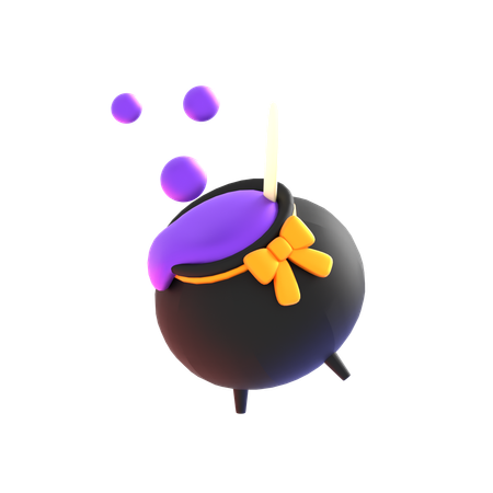 Halloween Cauldron  3D Icon