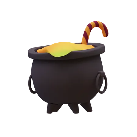 Halloween Cauldron  3D Illustration