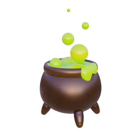 Halloween Cauldron  3D Illustration