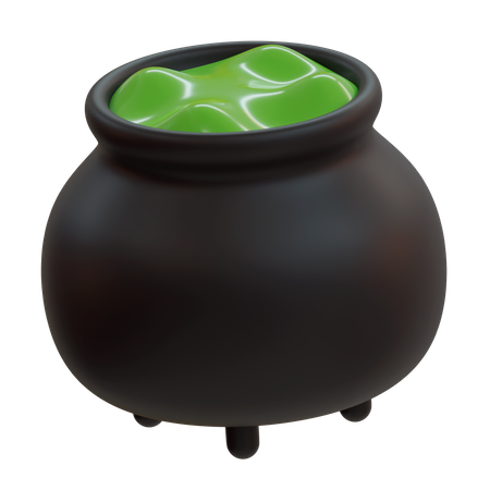 Halloween Cauldron  3D Illustration