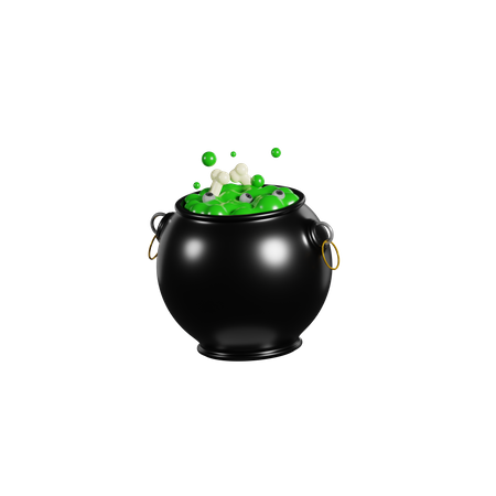 Halloween Cauldron Pot  3D Icon