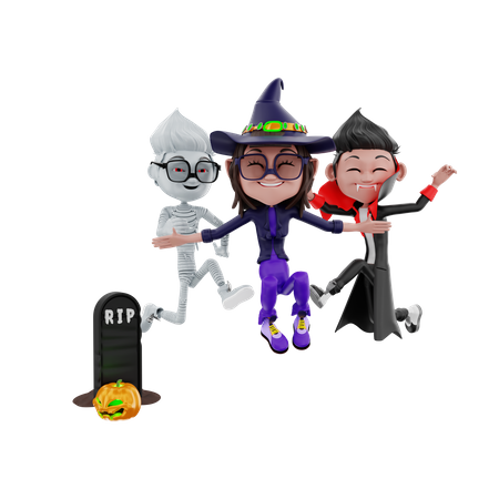 Halloween character posing  3D Icon