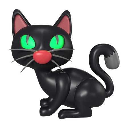 Chat d'Halloween  3D Icon