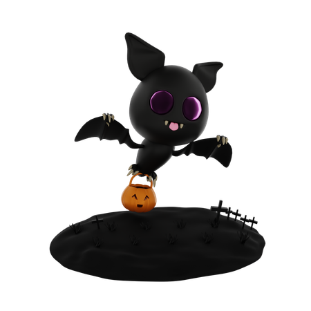 Chauve-souris d'Halloween  3D Icon