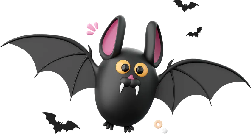 Chauve-souris d'Halloween  3D Icon