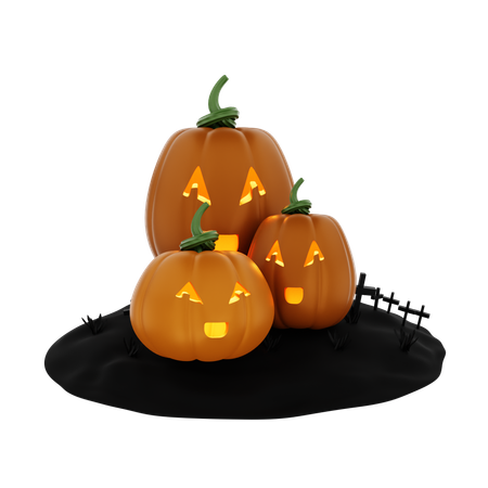 Citrouille d'Halloween  3D Icon