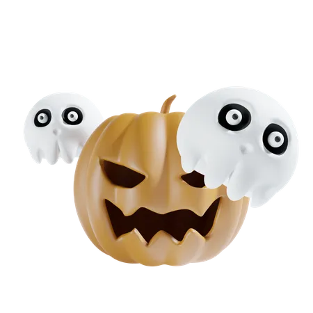 Citrouille d'Halloween  3D Icon