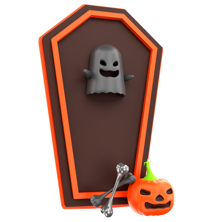 Halloween Coffin  3D Icon