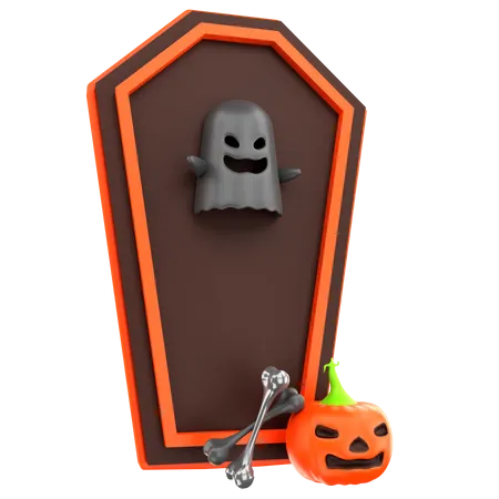 Halloween Coffin  3D Icon