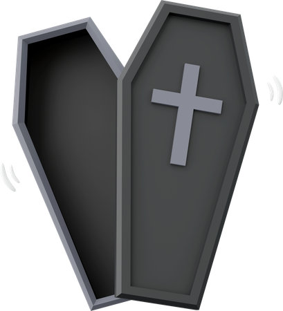 Halloween Coffin  3D Icon