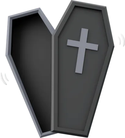 Halloween Coffin  3D Icon