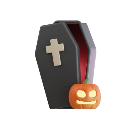 Halloween Coffin 3 D Illustration 3D Icon