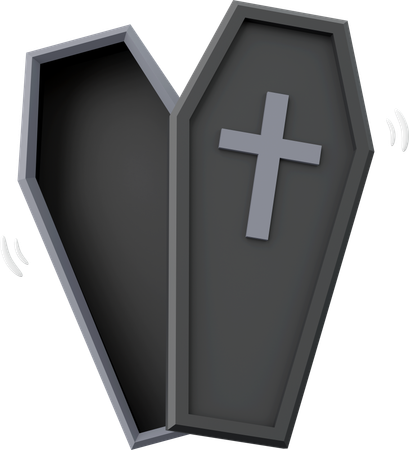 Halloween Coffin  3D Icon