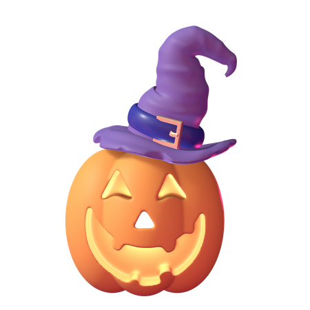 Halloween con sombrero de bruja  3D Icon