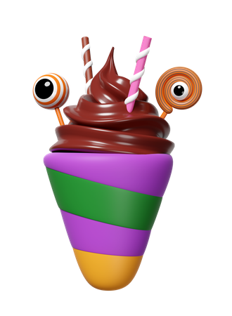 Cornet de glace d'Halloween  3D Icon