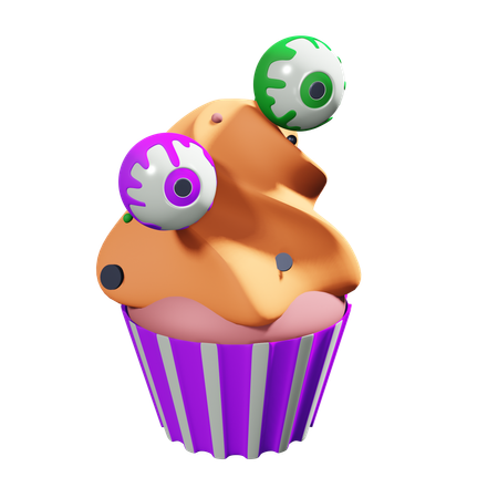 Halloween Cupcake  3D Icon