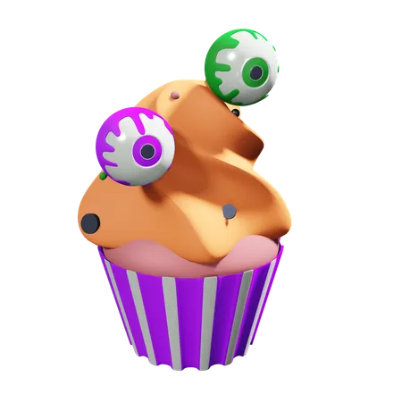 Halloween Cupcake  3D Icon