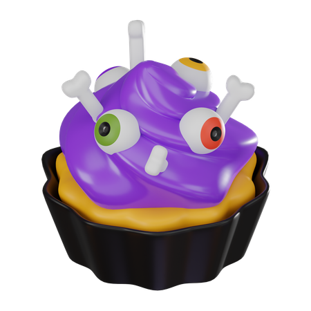 Halloween Cupcake  3D Icon