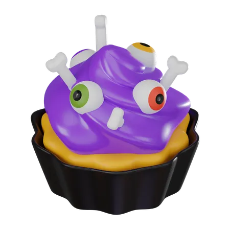 Halloween Cupcake  3D Icon