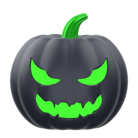 Halloween Dark Pumpkin  3D Icon