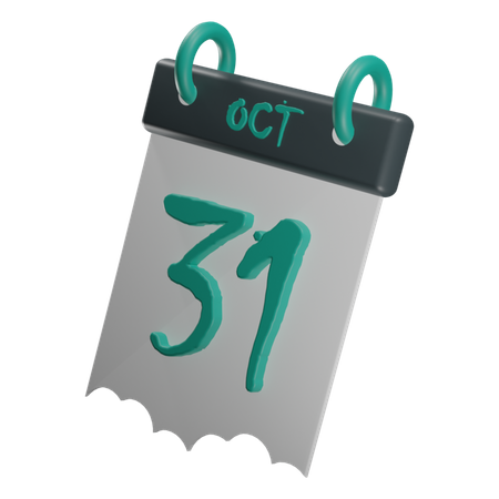 Halloween Day Calendar  3D Icon