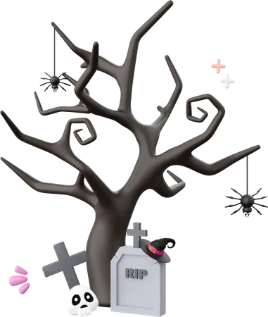 Halloween Dead Tree  3D Icon