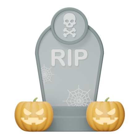 Pierre tombale de déchirure d'Halloween  3D Icon