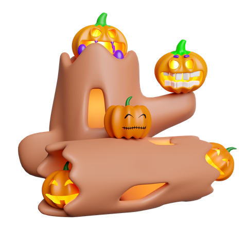 Halloween Decoration  3D Illustration
