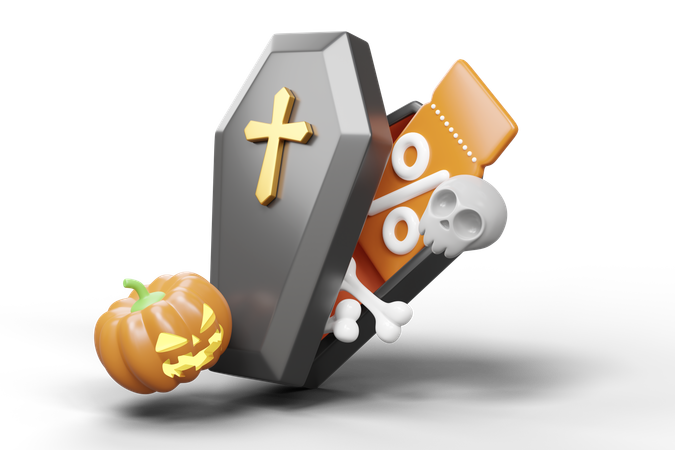 Halloween Discount  3D Icon