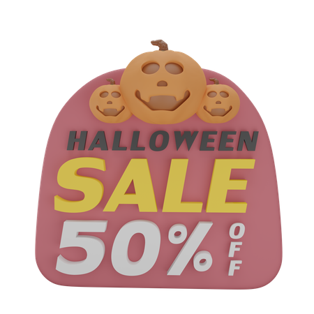 Halloween Discount  3D Icon