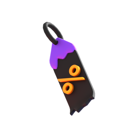 Halloween Discount Tag  3D Icon