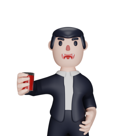 Halloween Dracula  3D Illustration