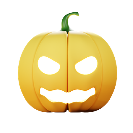 Citrouille en colère d'Halloween  3D Icon