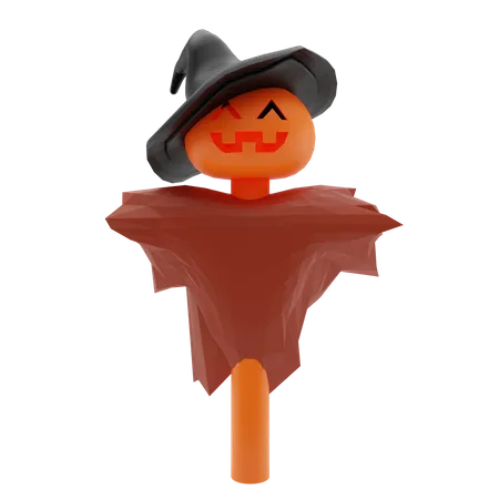 Épouvantail d'Halloween  3D Illustration