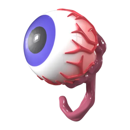 This Is Eyeball Out 3 D Render Illustration Icon It Comes As A High Resolution PNG File Isolated On A Transparent Background The Available 3 D Model File Formats Include BLEND OBJ FBX And GLTF 3D Icon