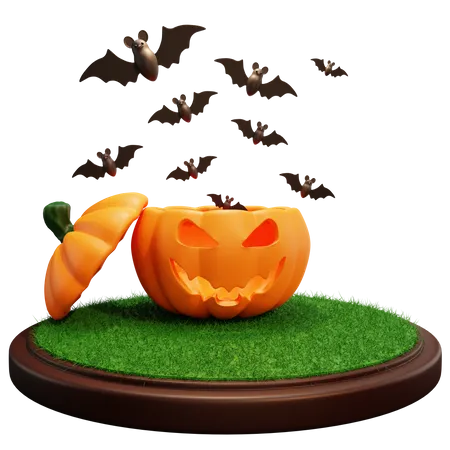 Halloween Fledermaus  3D Illustration