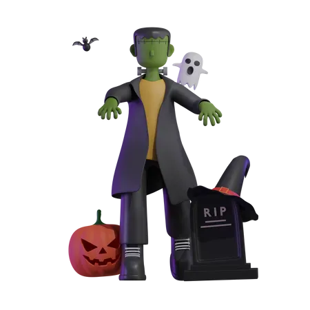 Halloween Frankenstein  3D Icon